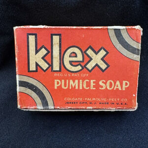 Vintage Antique 1940's Bar of Klex Pumice Soap NOS Advertising Colgate Palmolive